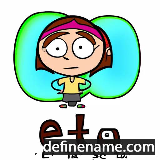 cartoon of the name Etã