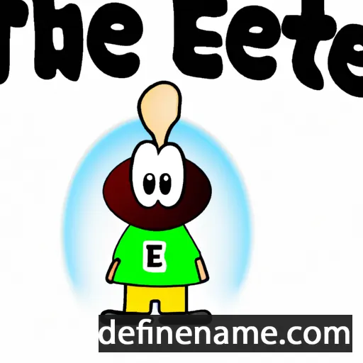 cartoon of the name Etee