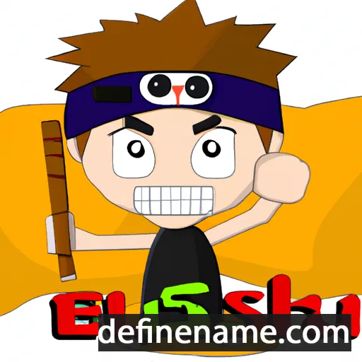 cartoon of the name Etsushi