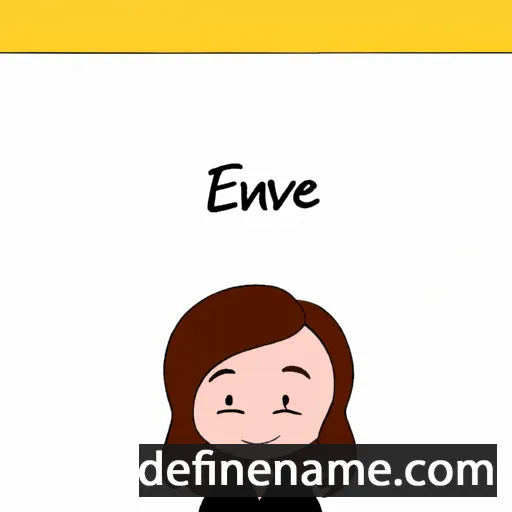 cartoon of the name Évanne