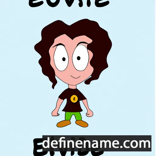 cartoon of the name Évodie