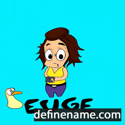 cartoon of the name Eugie