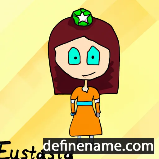 cartoon of the name Eustasia