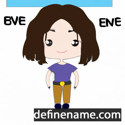 cartoon of the name Evane