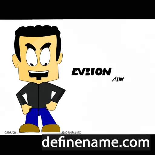 cartoon of the name Evanilson