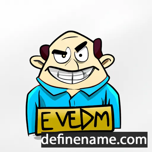 cartoon of the name Evdem