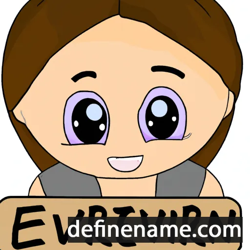 cartoon of the name Everlyn