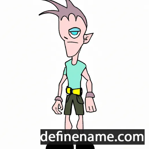 cartoon of the name Evin