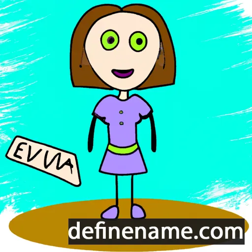 cartoon of the name Evinda