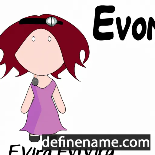 cartoon of the name Evoia