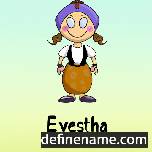 cartoon of the name Evstahija