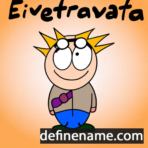 cartoon of the name Evstratije