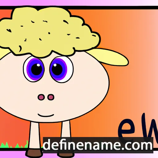 cartoon of the name Ewe