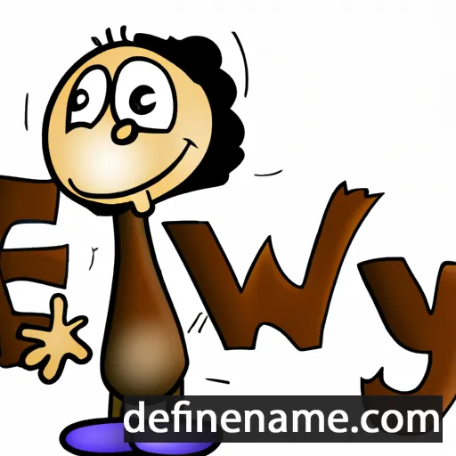 cartoon of the name Ewy