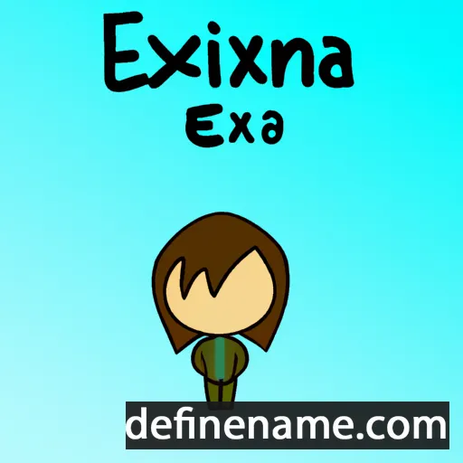 cartoon of the name Exikia