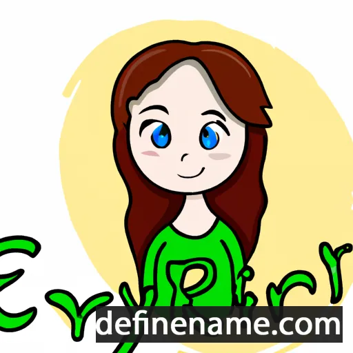 cartoon of the name Eyrin