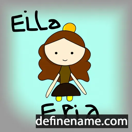 cartoon of the name Ezriela