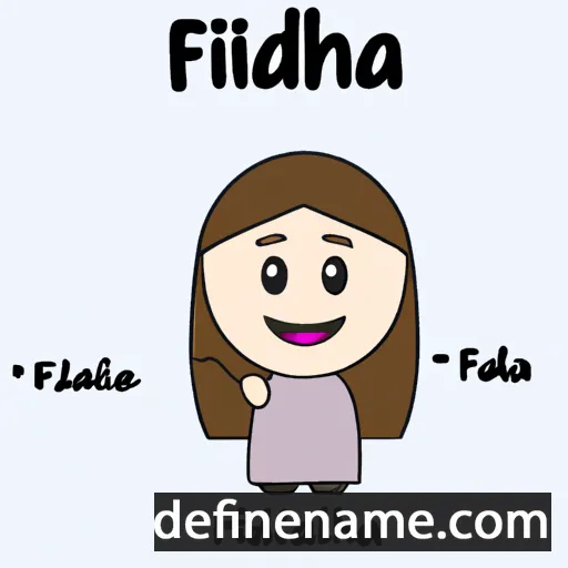 cartoon of the name Fa'idah