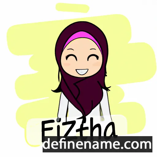 cartoon of the name Fa'izah