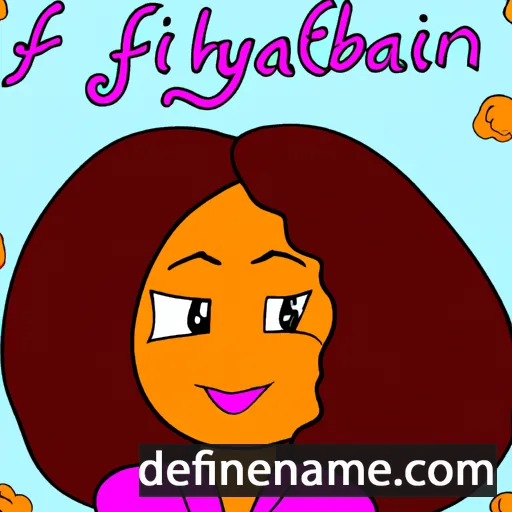 cartoon of the name Fabiyah