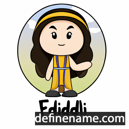 cartoon of the name Fadilah