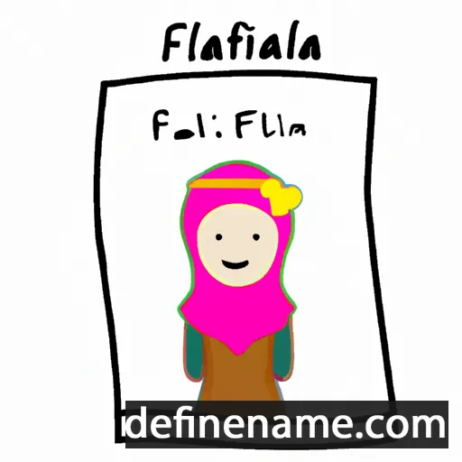 cartoon of the name Fadzilah