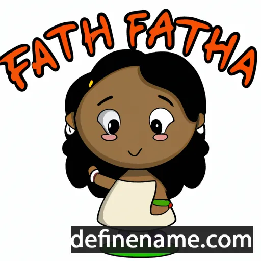 cartoon of the name Faithea