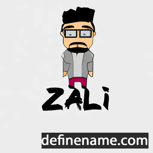 cartoon of the name Faizal