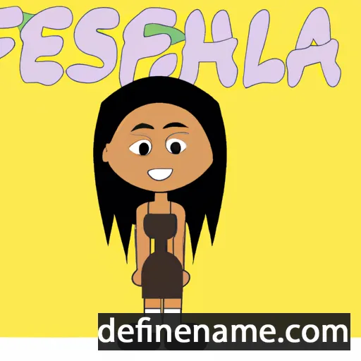 cartoon of the name Faleshia