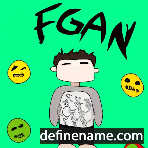 cartoon of the name Fangan