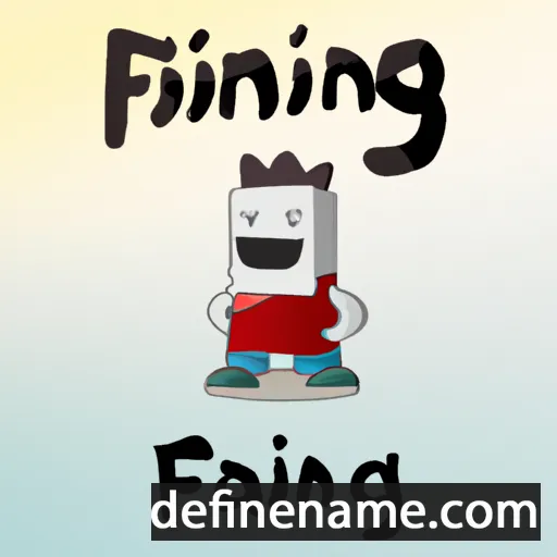 cartoon of the name Fangming