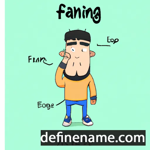 cartoon of the name Fangqing