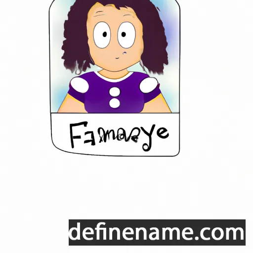 cartoon of the name Fannye