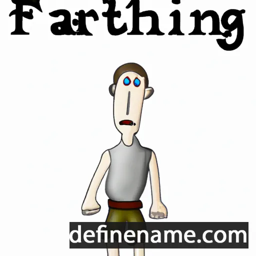 cartoon of the name Farthing