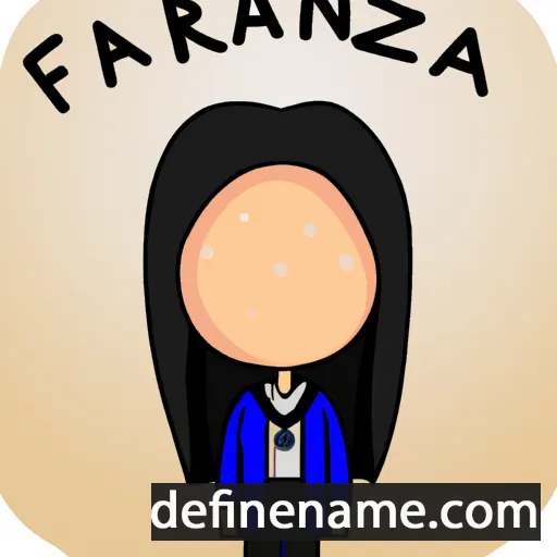 cartoon of the name Farzana