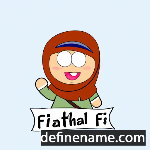 cartoon of the name Fatihah