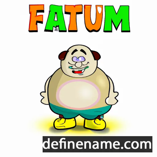 cartoon of the name Fatlum