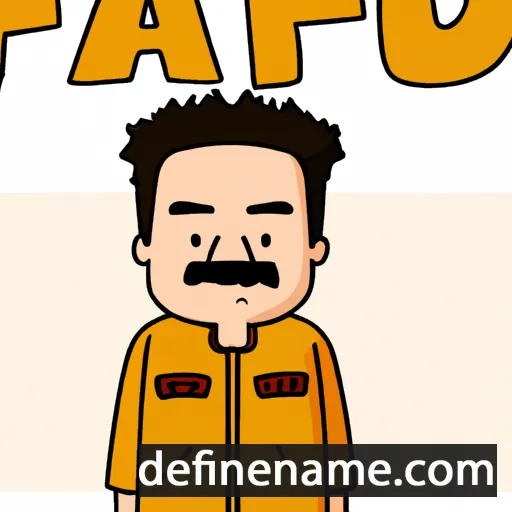 cartoon of the name Faudzi