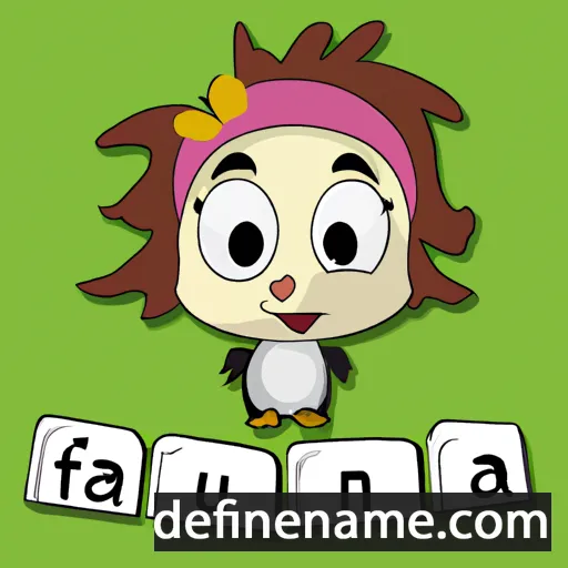 cartoon of the name Faunia