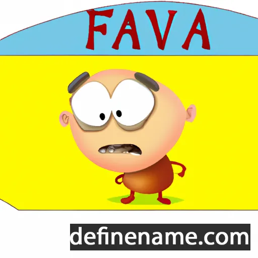 cartoon of the name Fava