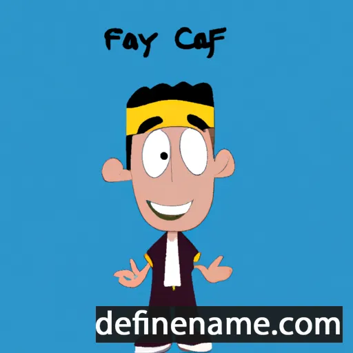 cartoon of the name Faycal