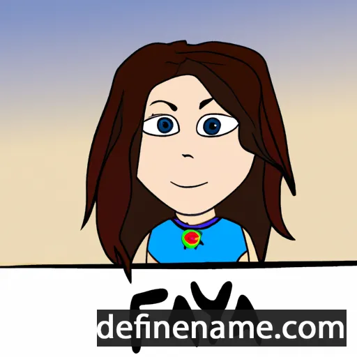 cartoon of the name Faydra