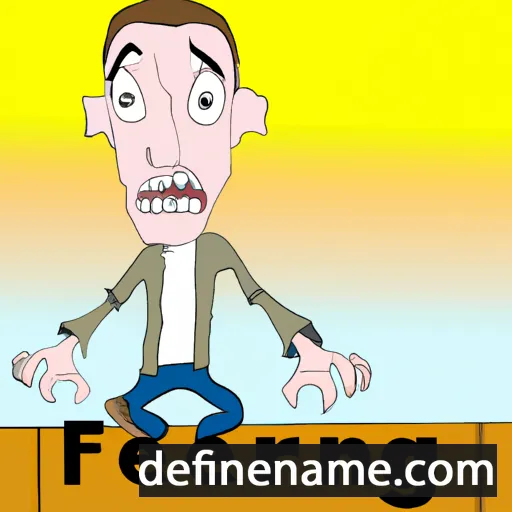 cartoon of the name Fearing