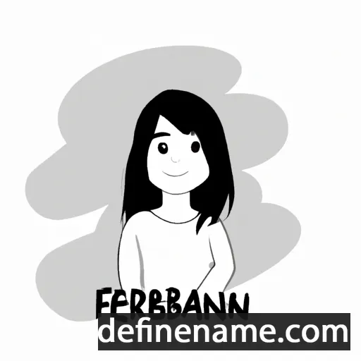 cartoon of the name Febriani