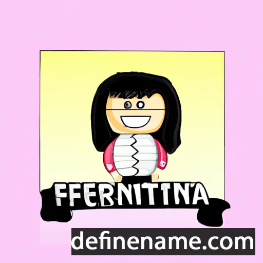 cartoon of the name Febrianti