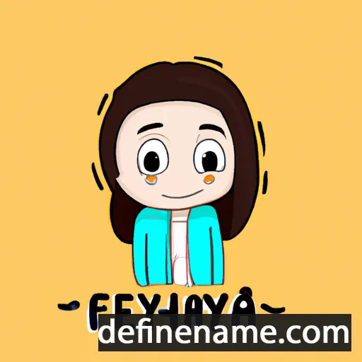 cartoon of the name Febriyana