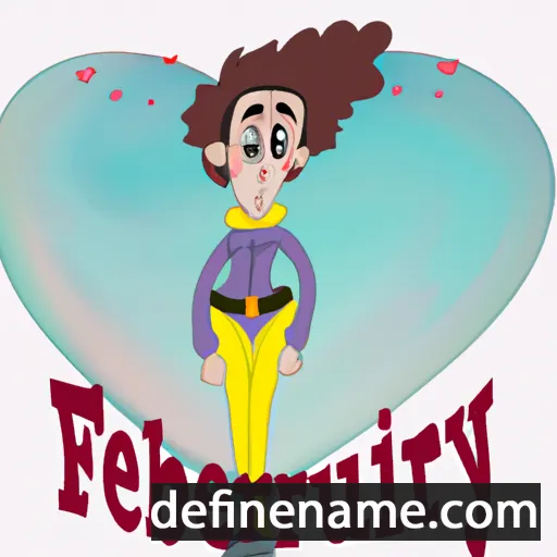 cartoon of the name February