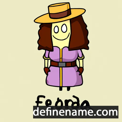 cartoon of the name Fedoria