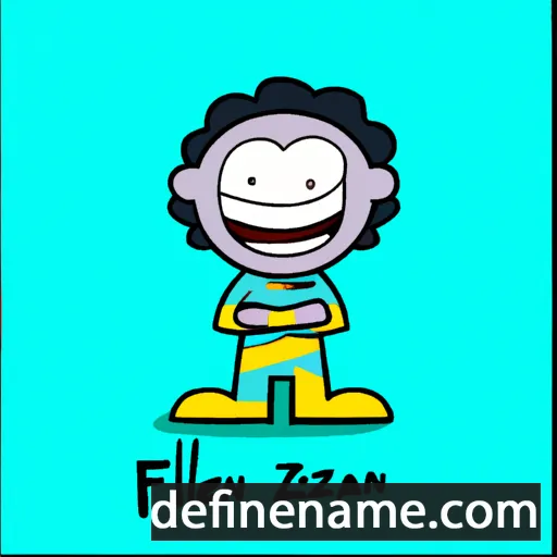 cartoon of the name Felizian