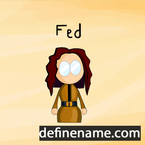 cartoon of the name Feride